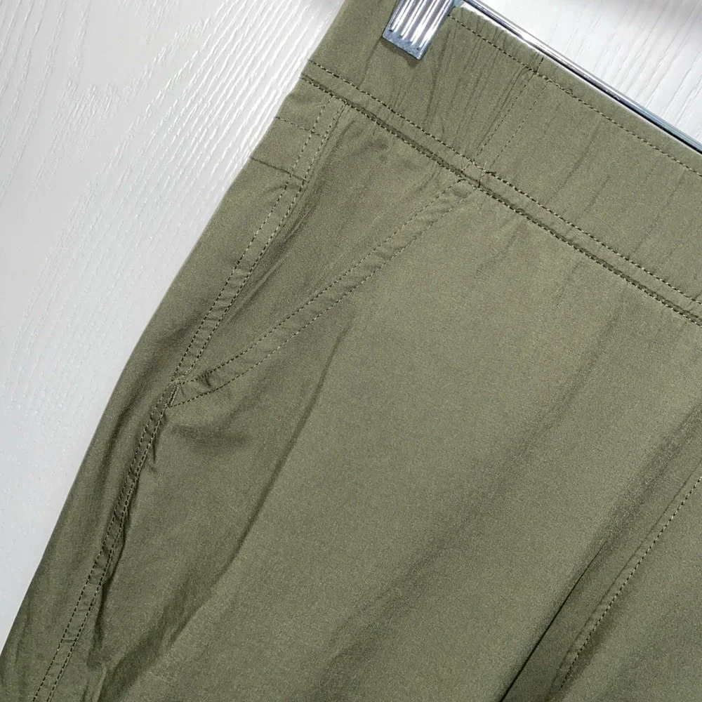 Eddie Bauer Womens Green Hiking Ankle Pants Atheltic‎ Wind Thin Medium